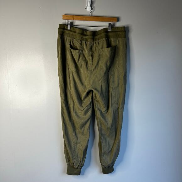 NWT Quince Utility Joggers Pants Women’s Large Green Tencel Travel Fall Autumn - Picture 9 of 11